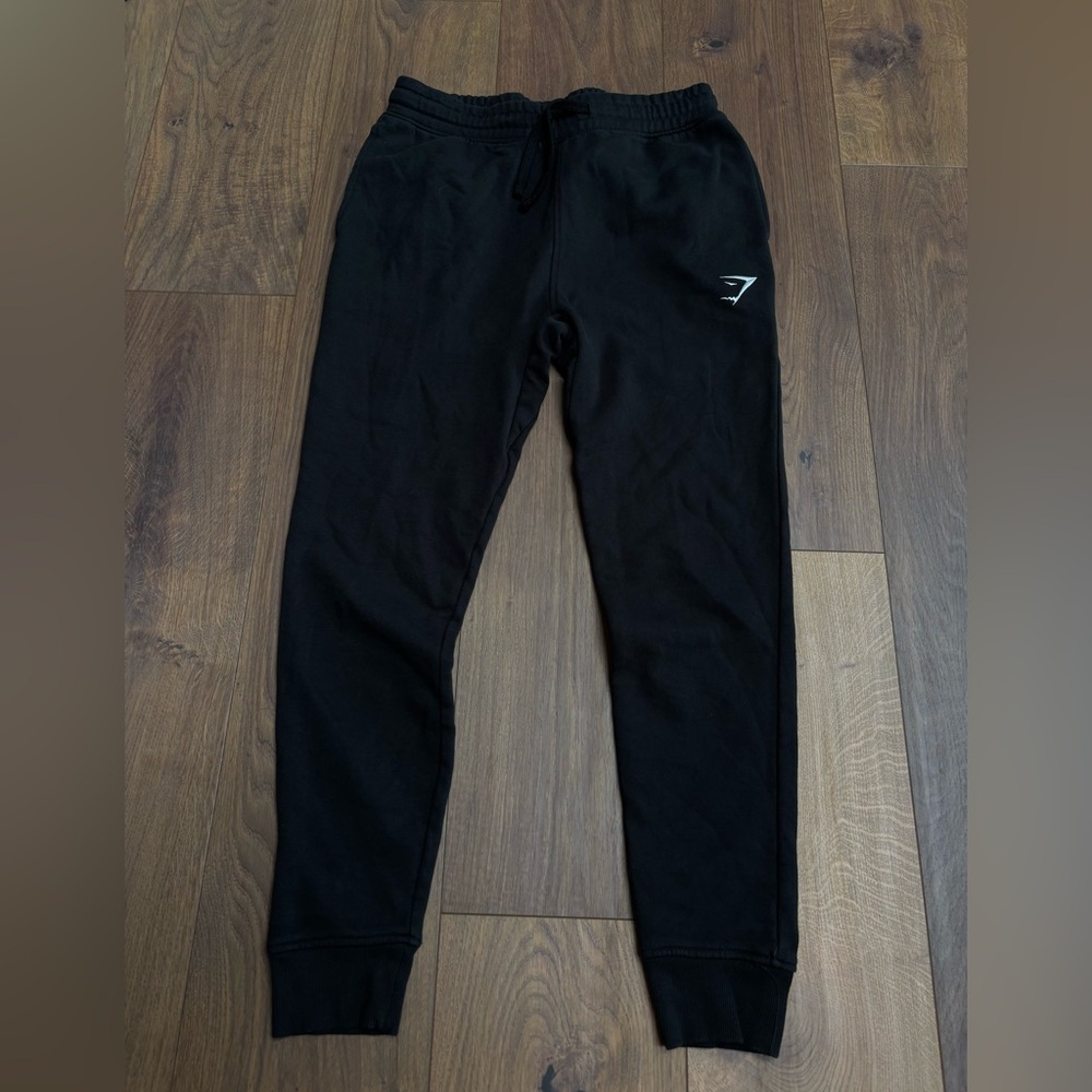 Gymshark Black Joggers with White Logo